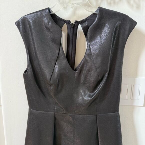 HALSTON Heritage Black Metallic Adrian Dress 6 NWOT - Picture 3 of 11